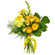 Yellow bouquet of roses and chrysanthemum. Tanzania