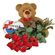 red roses with teddy and chocolates. Tanzania